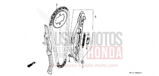 CATENA DISTRIBUZIONE/TENDICATENA XR250RE di 1984